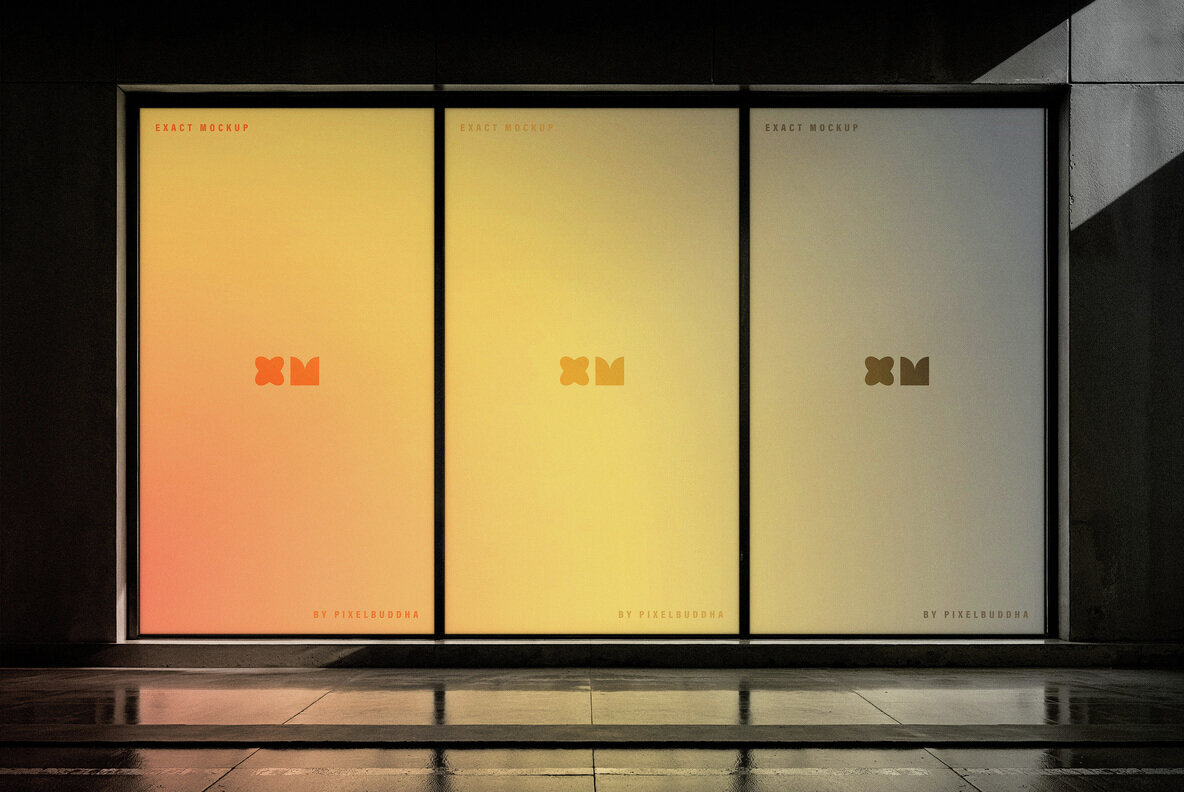 3 Lightboxes Mockup 1