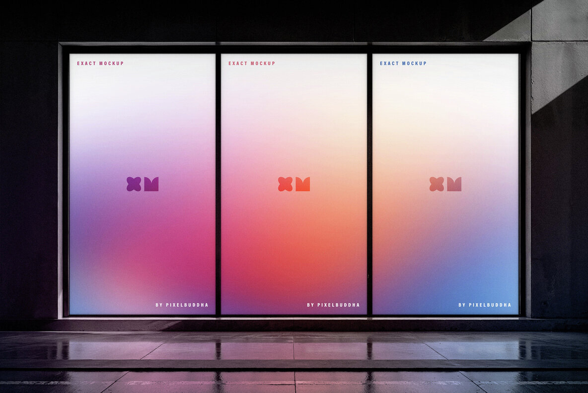 3 Lightboxes Mockup 2