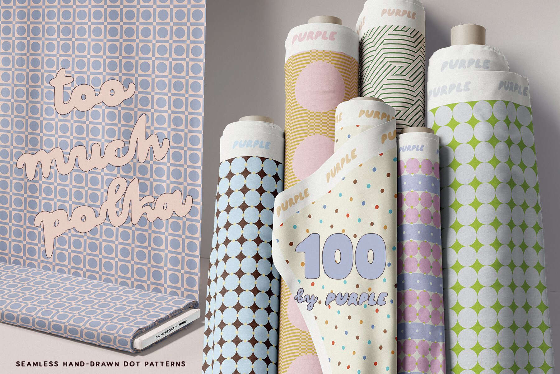 Too Much Polka Seamless Patterns 1