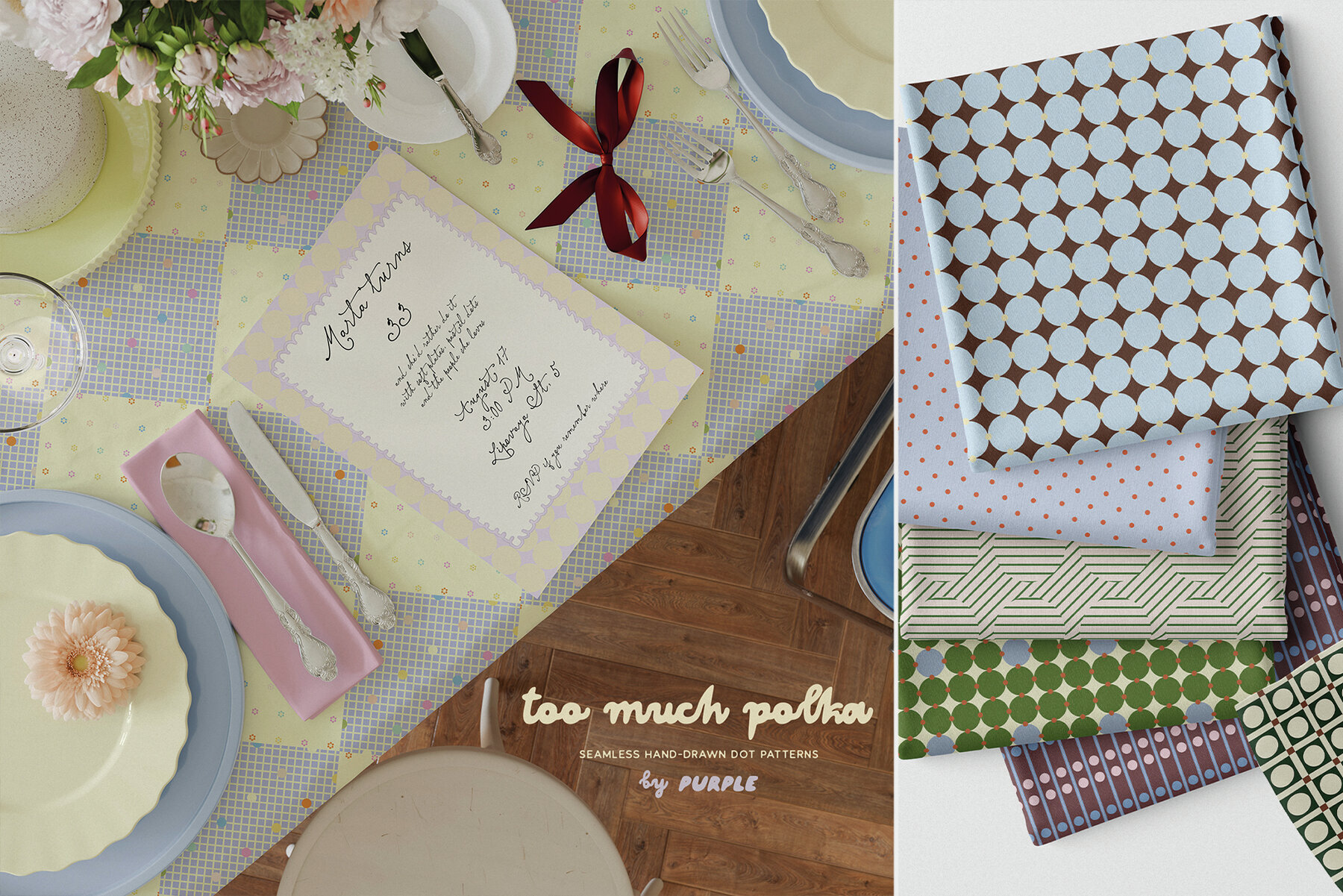 Too Much Polka Seamless Patterns 3