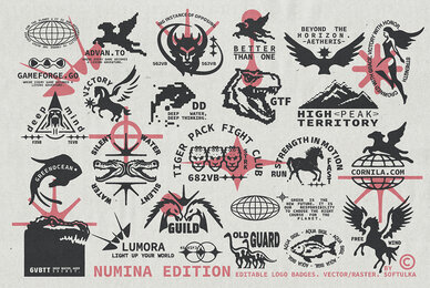Numina Editable Logo Badge Set