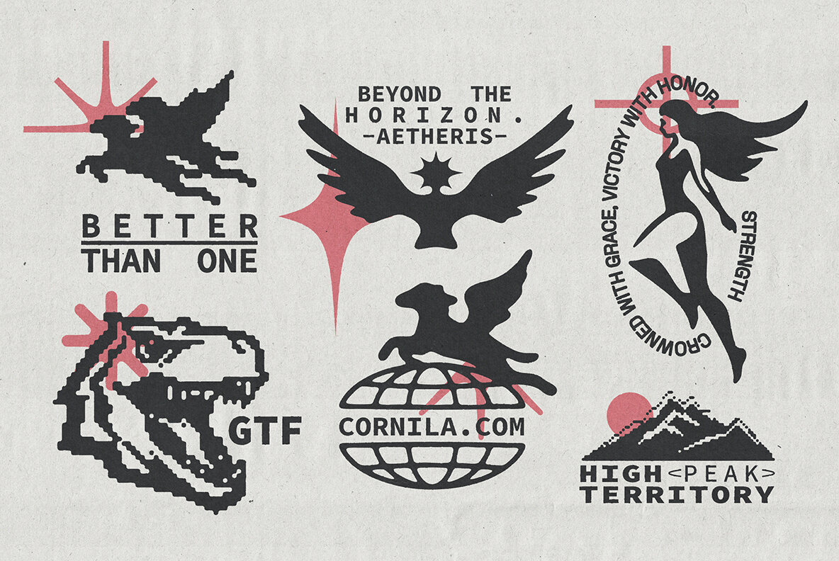 Numina Editable Logo Badge Set 4