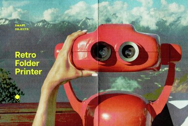 Retro Folded Printer Photo Effect