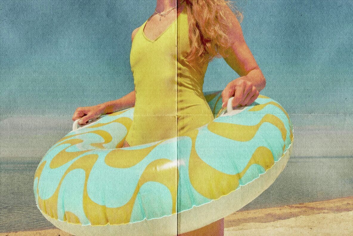 Retro Folded Printer Photo Effect 3