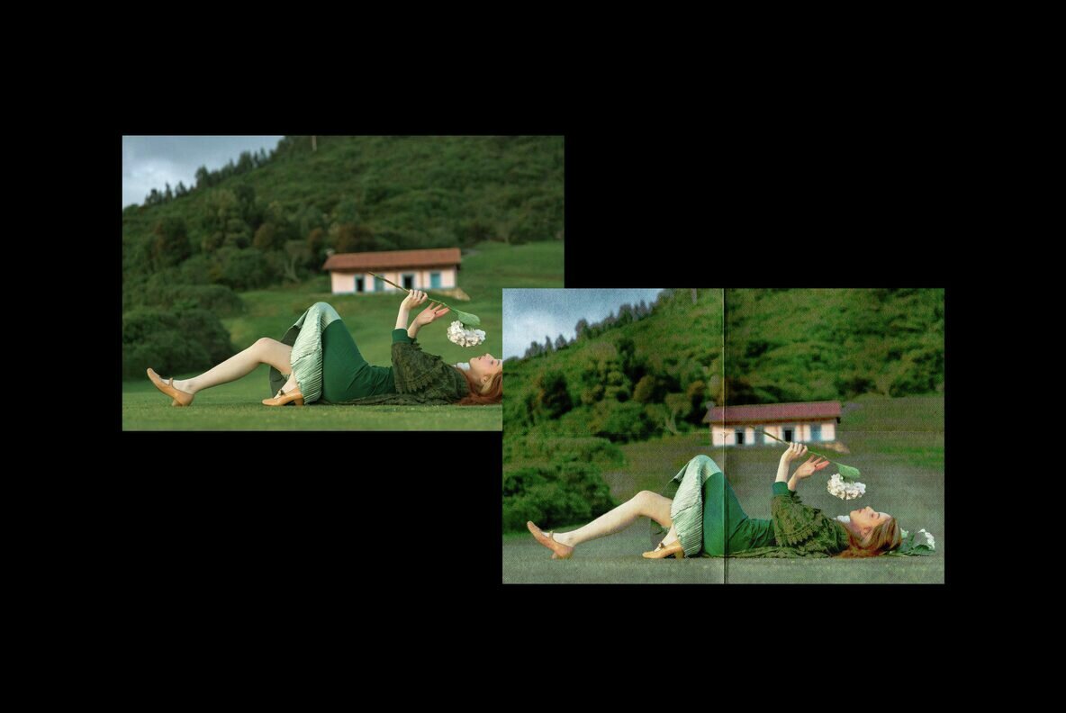 Retro Folded Printer Photo Effect 5