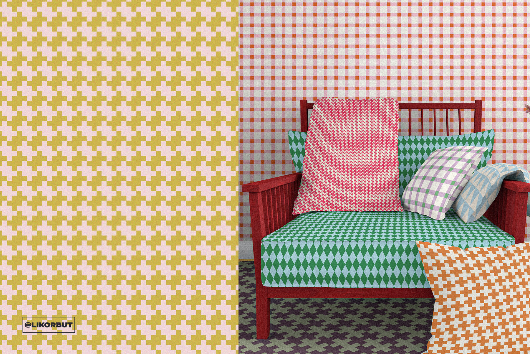 PIXEL Cozy Vintage Geometric Pattern Set 5