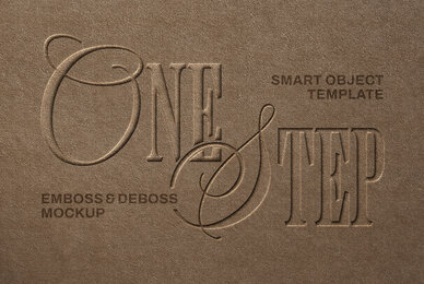 Embossing and Debossing Leather Mockup