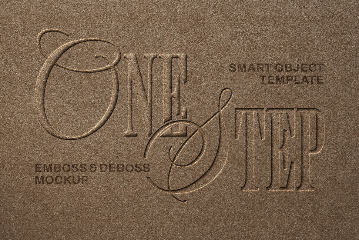 Embossing and Debossing Leather Mockup 1