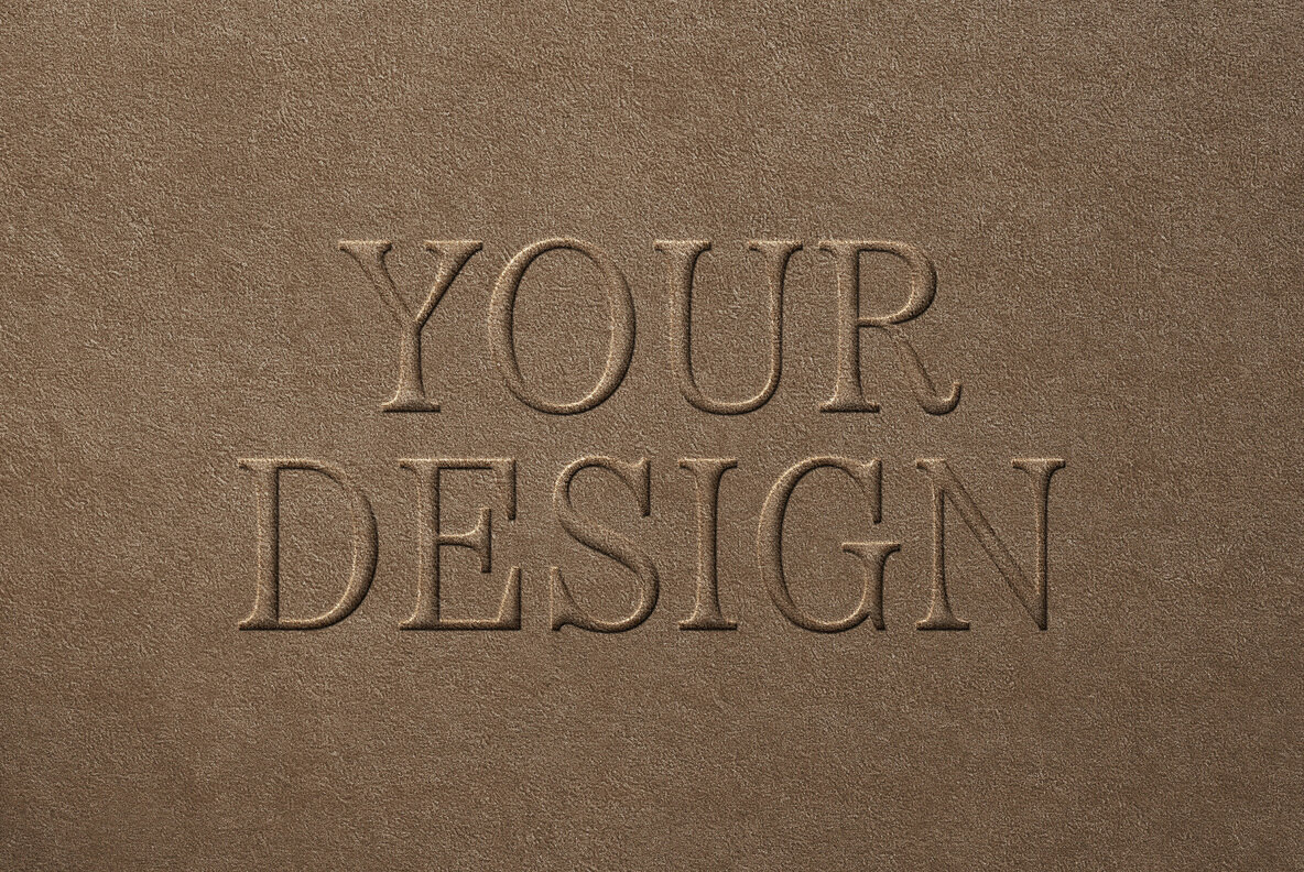 Embossing and Debossing Leather Mockup 5