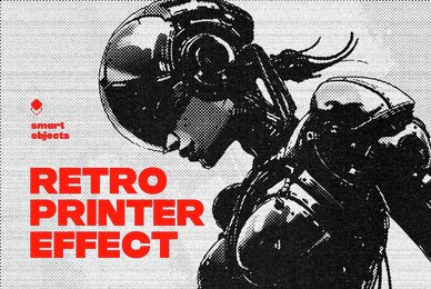 Retro Printer Design Effect
