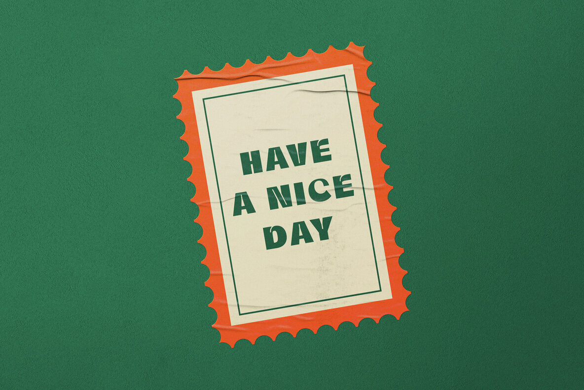 Wrinkled Plastic Stickers Mockup 2