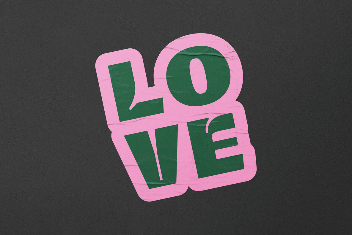 Wrinkled Plastic Stickers Mockup 4