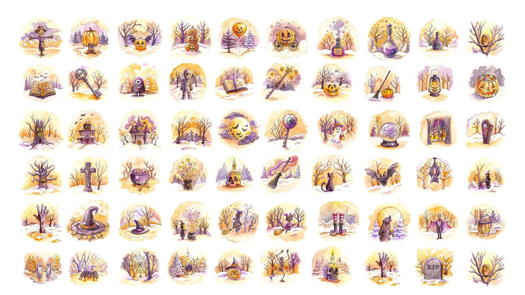 Spooky Doodle Halloween Graphics Pack 5