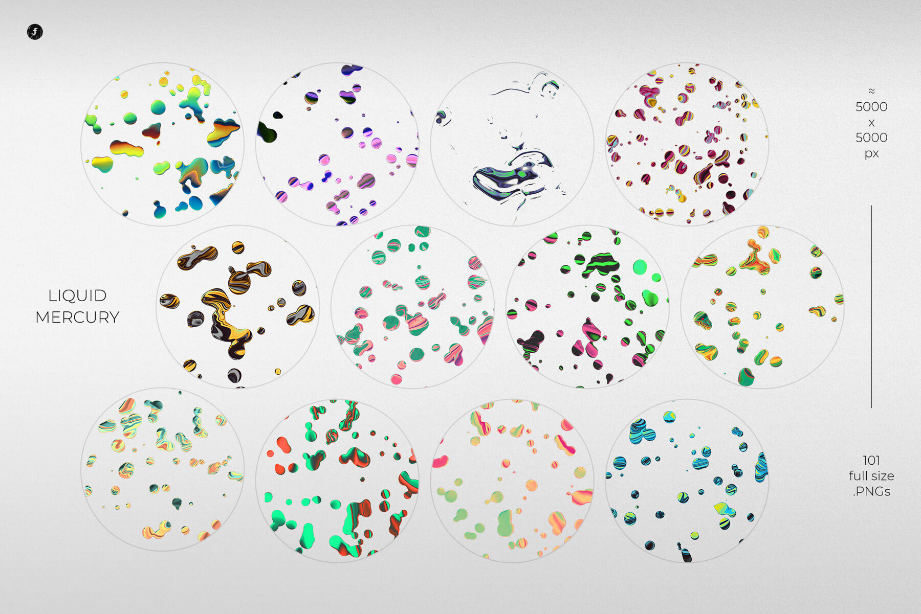 Liquid Mercury Abstract Objects 2