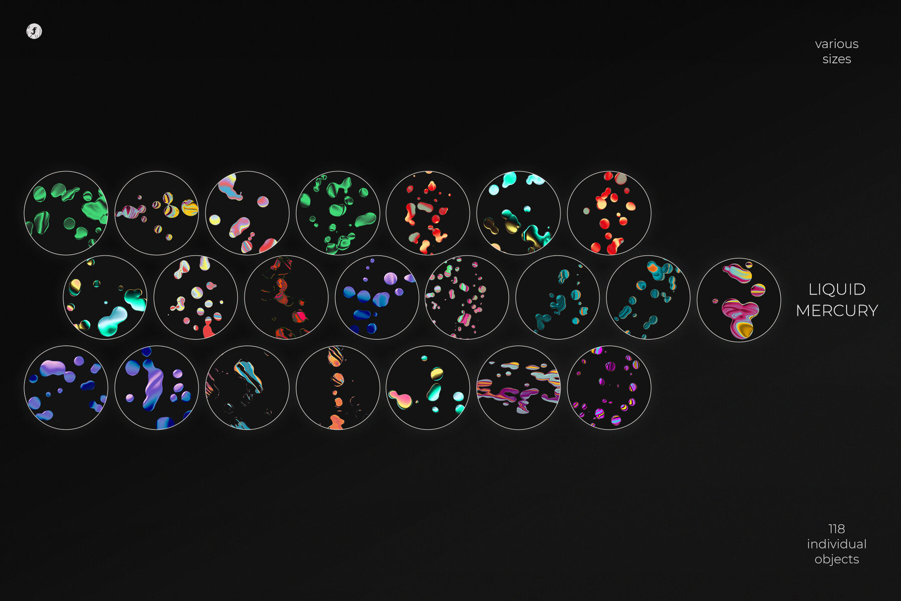 Liquid Mercury Abstract Objects 6