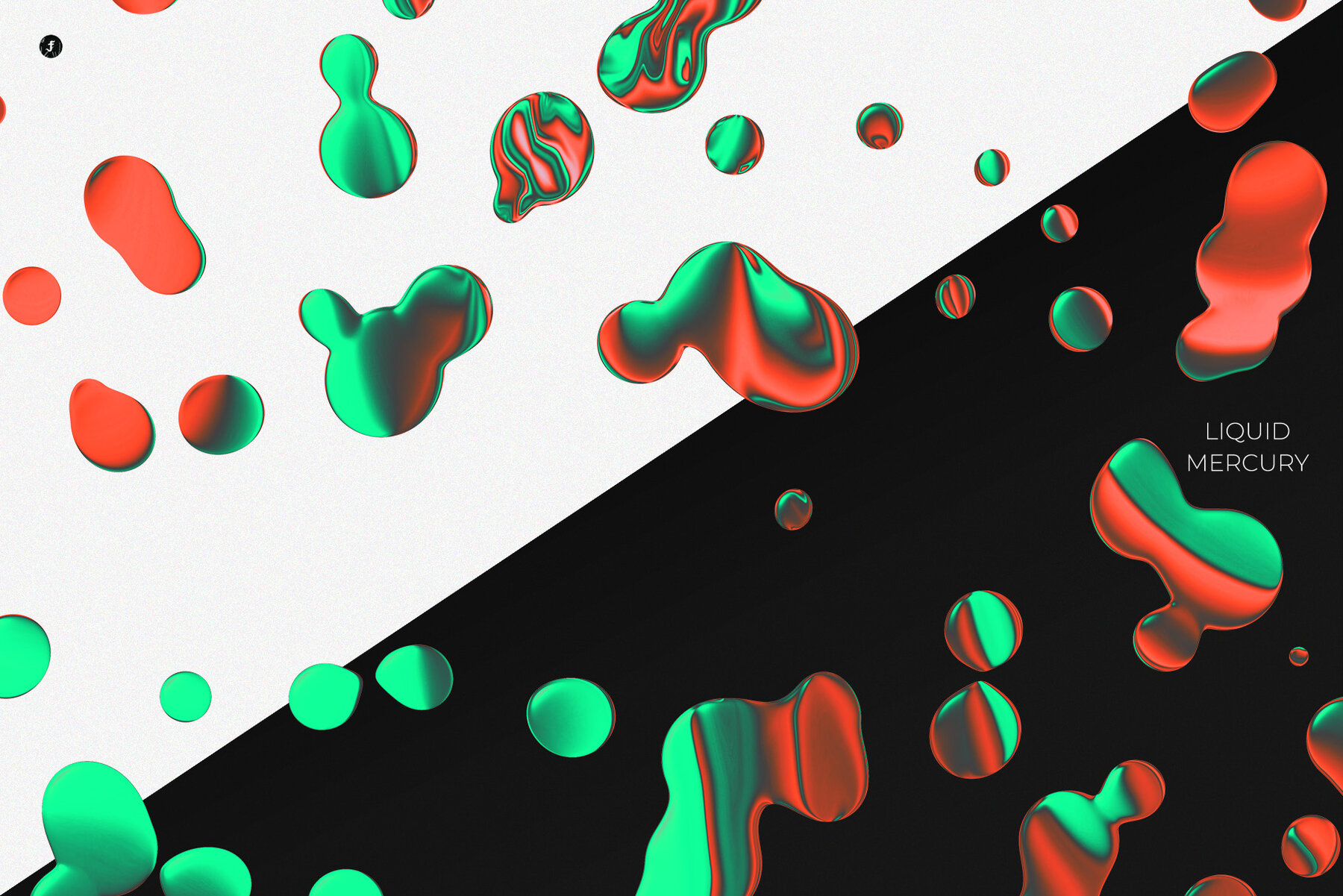 Liquid Mercury Abstract Objects 13