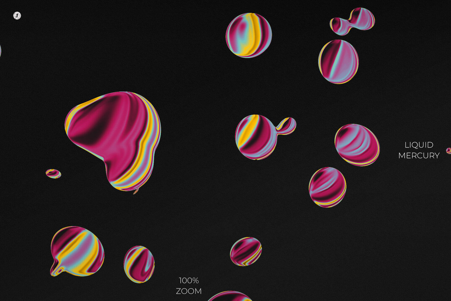 Liquid Mercury Abstract Objects 14