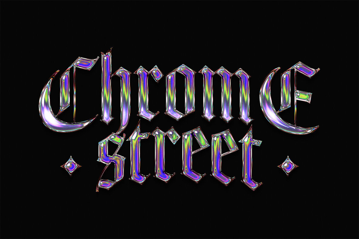 Chromatic Text Effect Bundle Photoshop 2