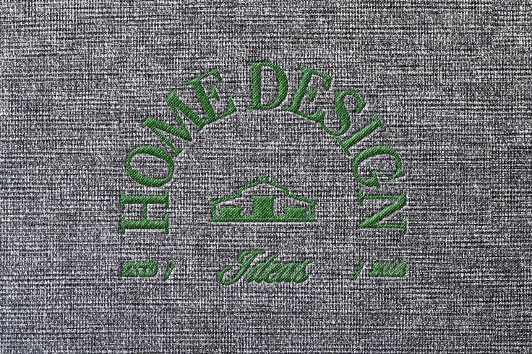 Realistic Embroidery Logo Mockup 6