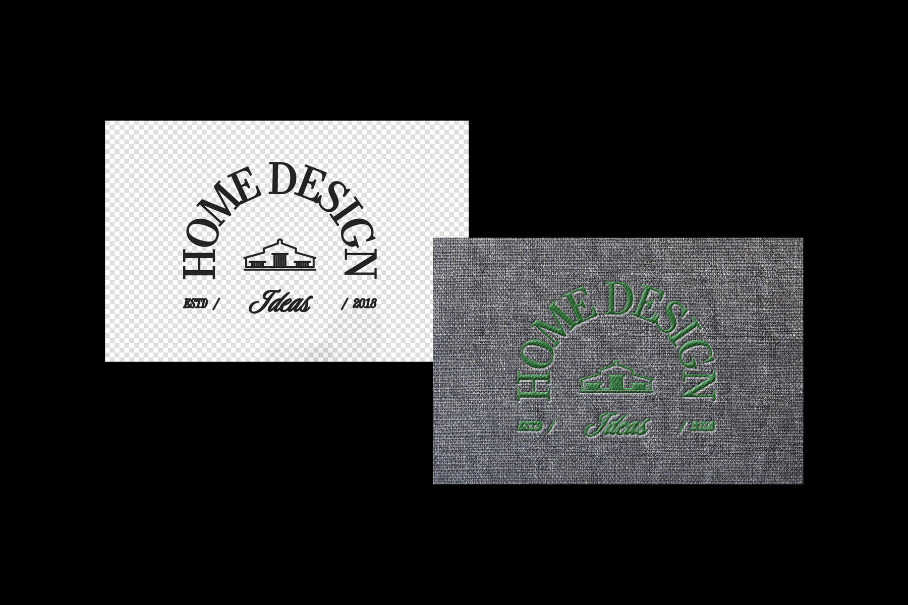 Realistic Embroidery Logo Mockup 7