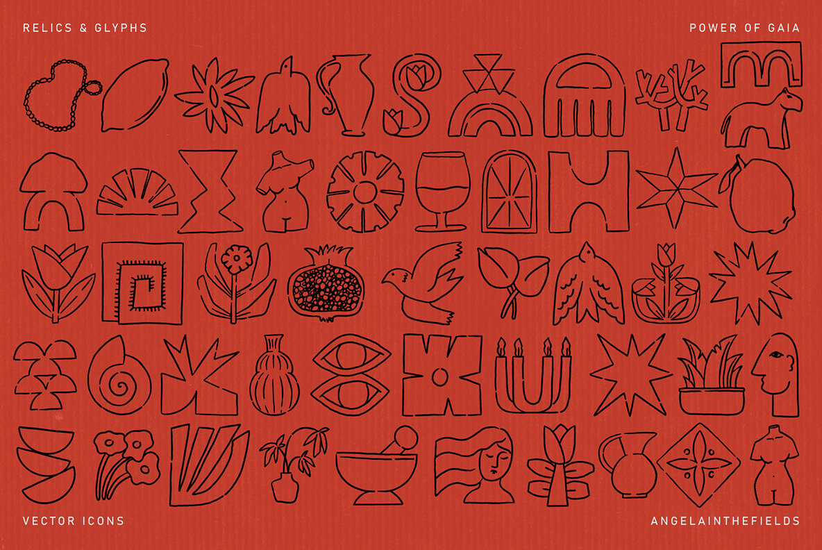 RELICS AND GLYPHS Vector Elements 8