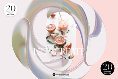 Iridescent Abstract Liquid Shapes