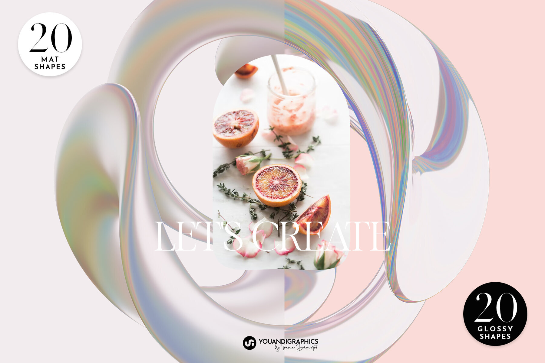 Iridescent Abstract Liquid Shapes 1