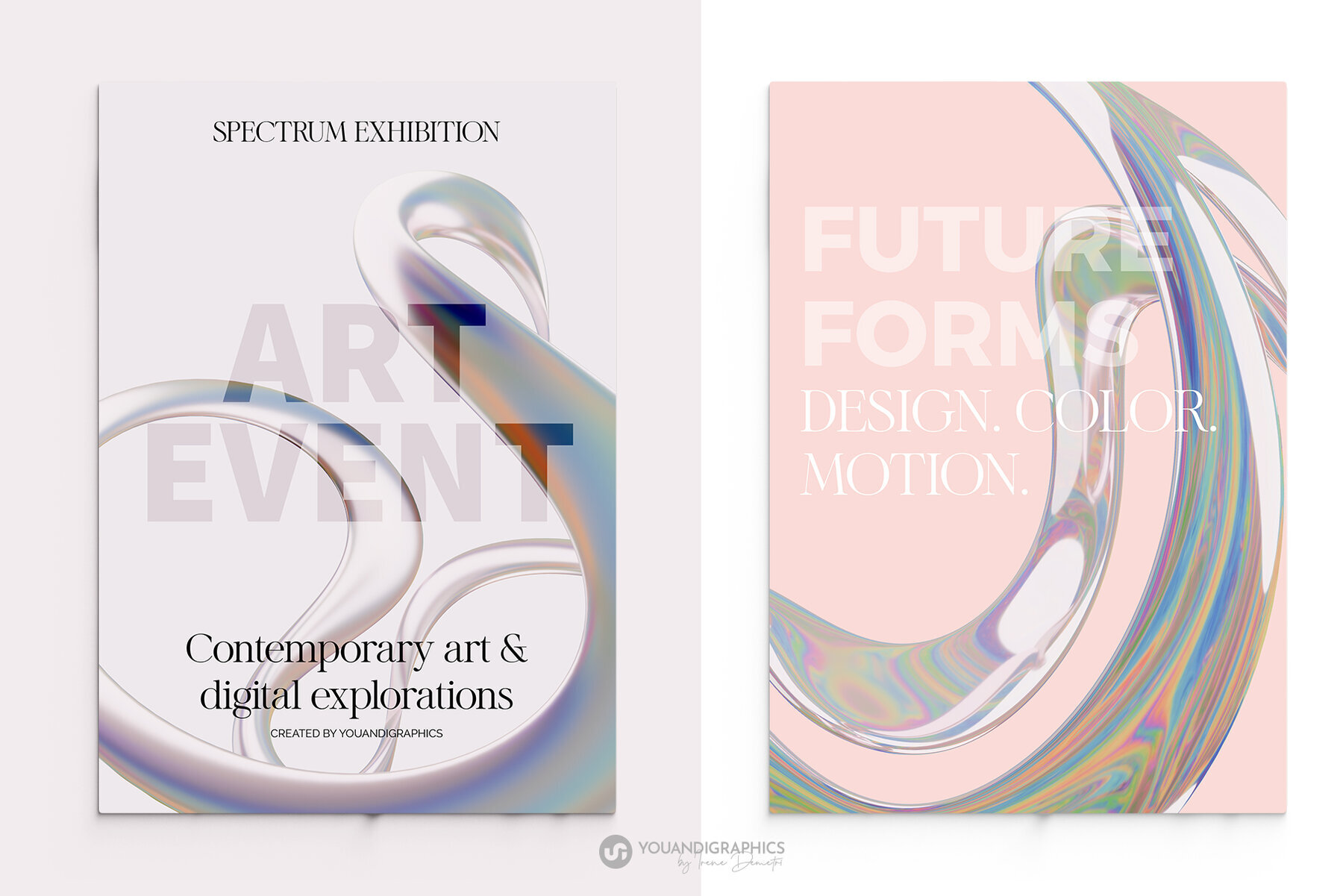 Iridescent Abstract Liquid Shapes 2