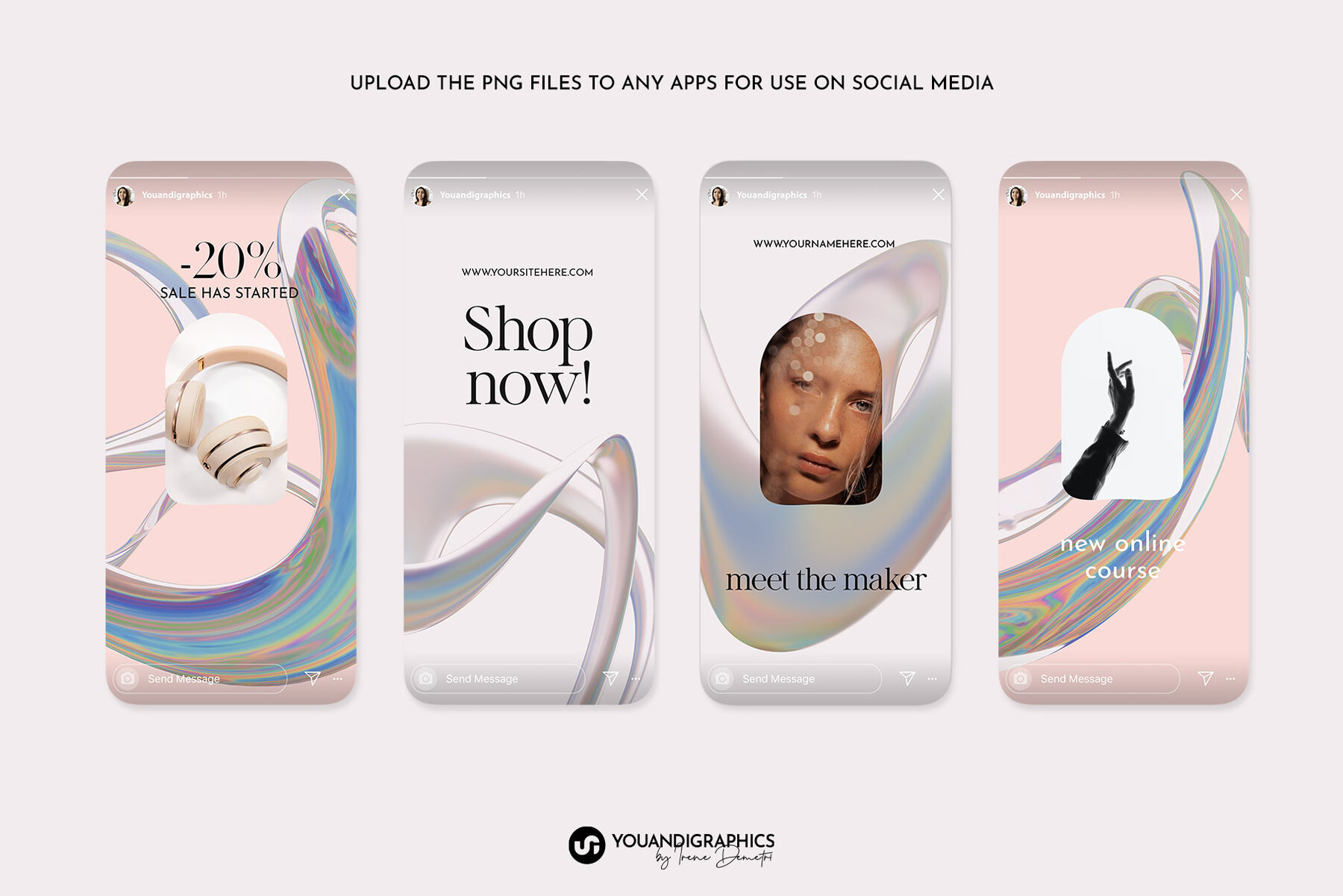 Iridescent Abstract Liquid Shapes 4