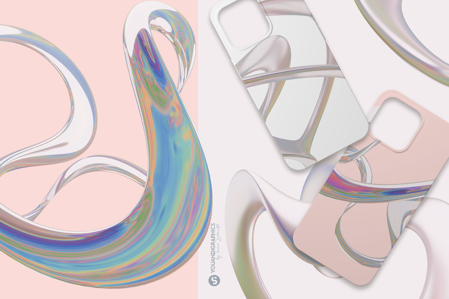 Iridescent Abstract Liquid Shapes 5