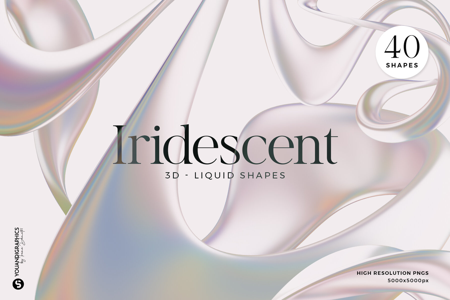 Iridescent Abstract Liquid Shapes 7