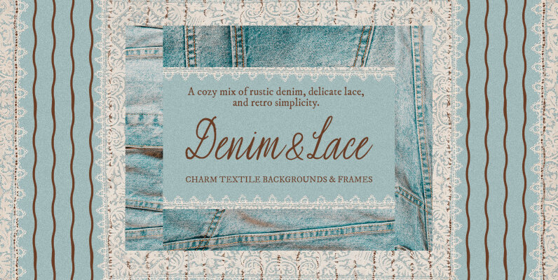 Charm Denim   Lace     Textures Collection