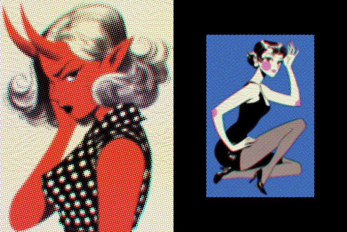 Retro Halftone Printer Design Effect 2