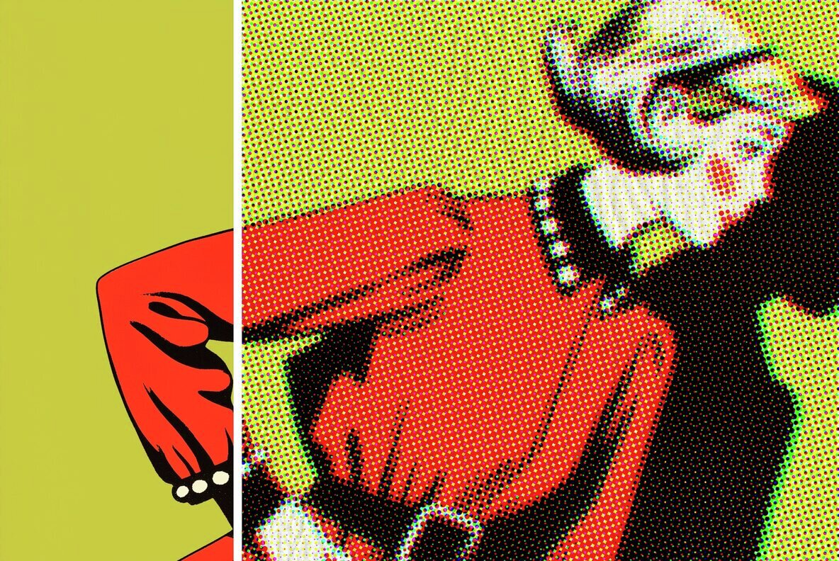 Retro Halftone Printer Design Effect 5