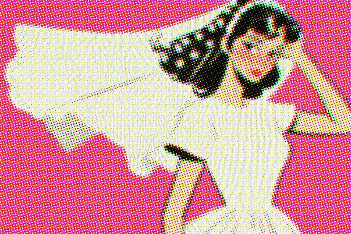 Retro Halftone Printer Design Effect 7