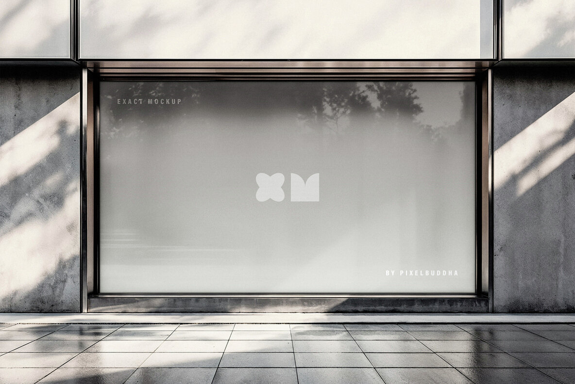 Storefront Window Billboard Mockup 4
