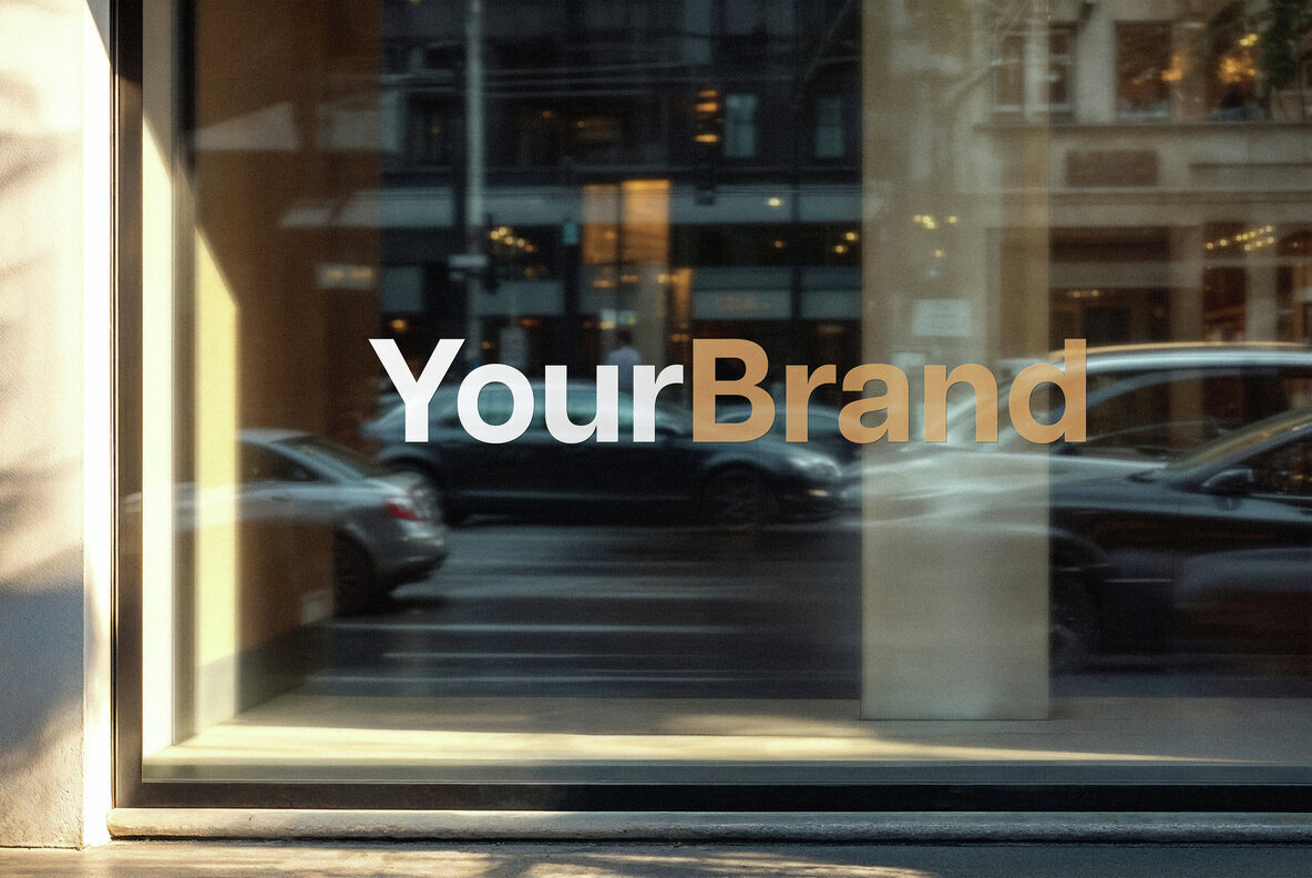 Window Sticker Mockup 3