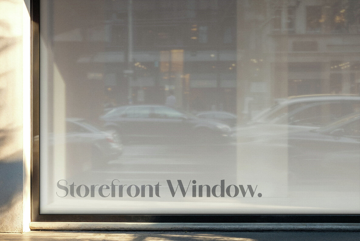 Window Sticker Mockup 4