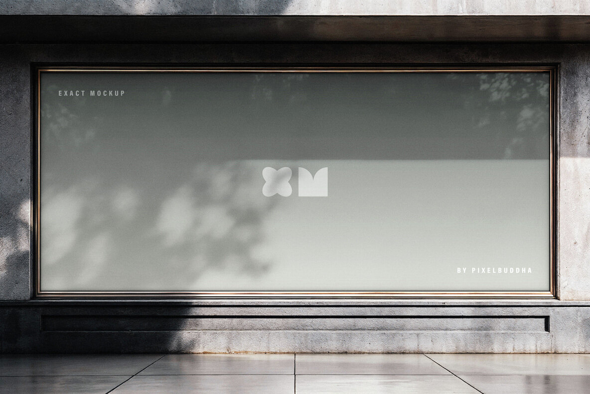 Storefront Window Billboard Mockup 4