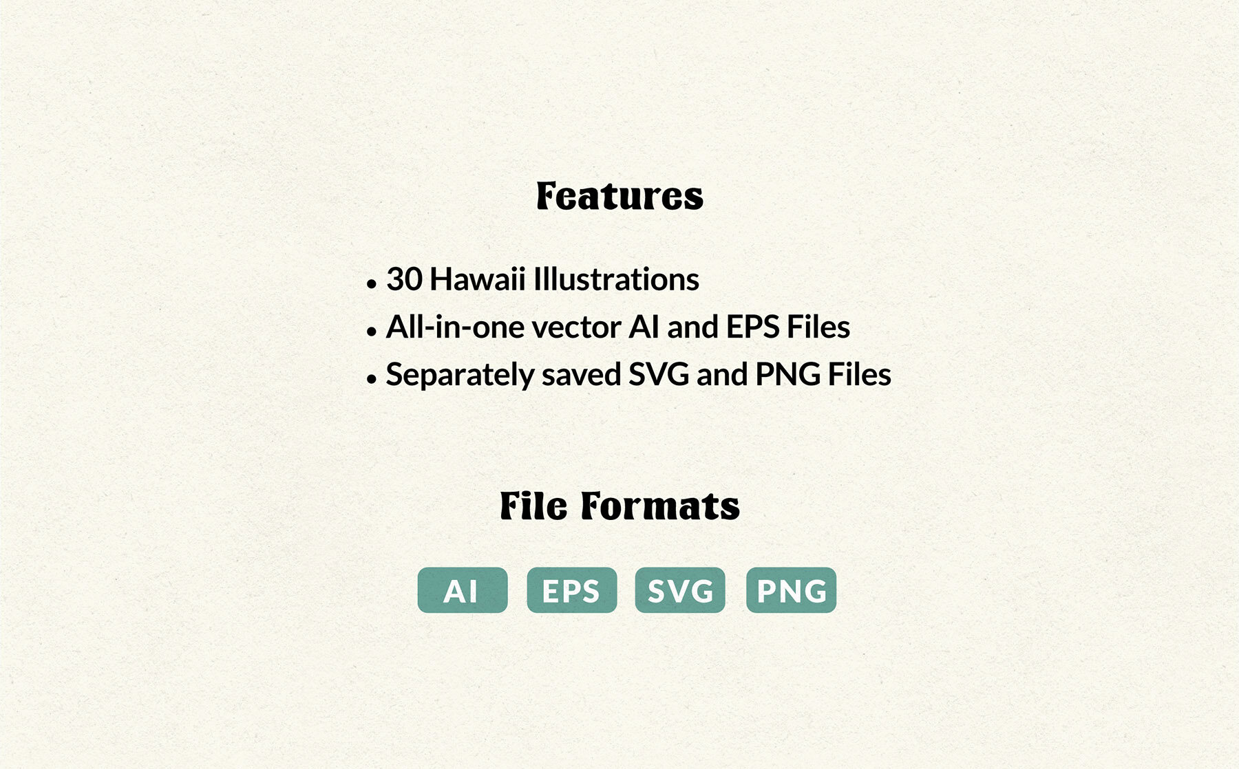 Hawaii Illustration Set 6