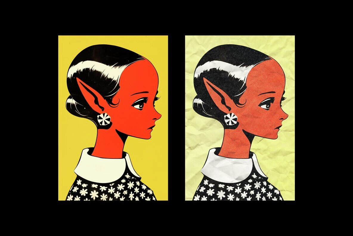 Crumpled Grunge Print Design Effect 4