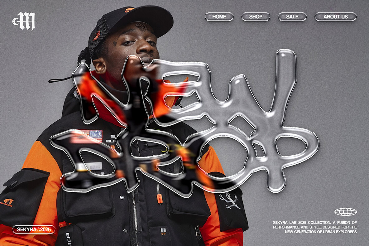 Liquid Glass Drip Text Effect     PSD Template 1