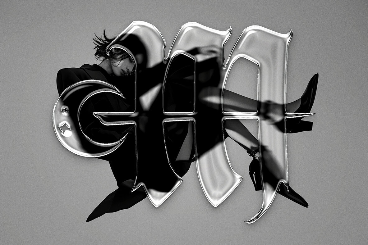 Liquid Glass Drip Text Effect     PSD Template 3