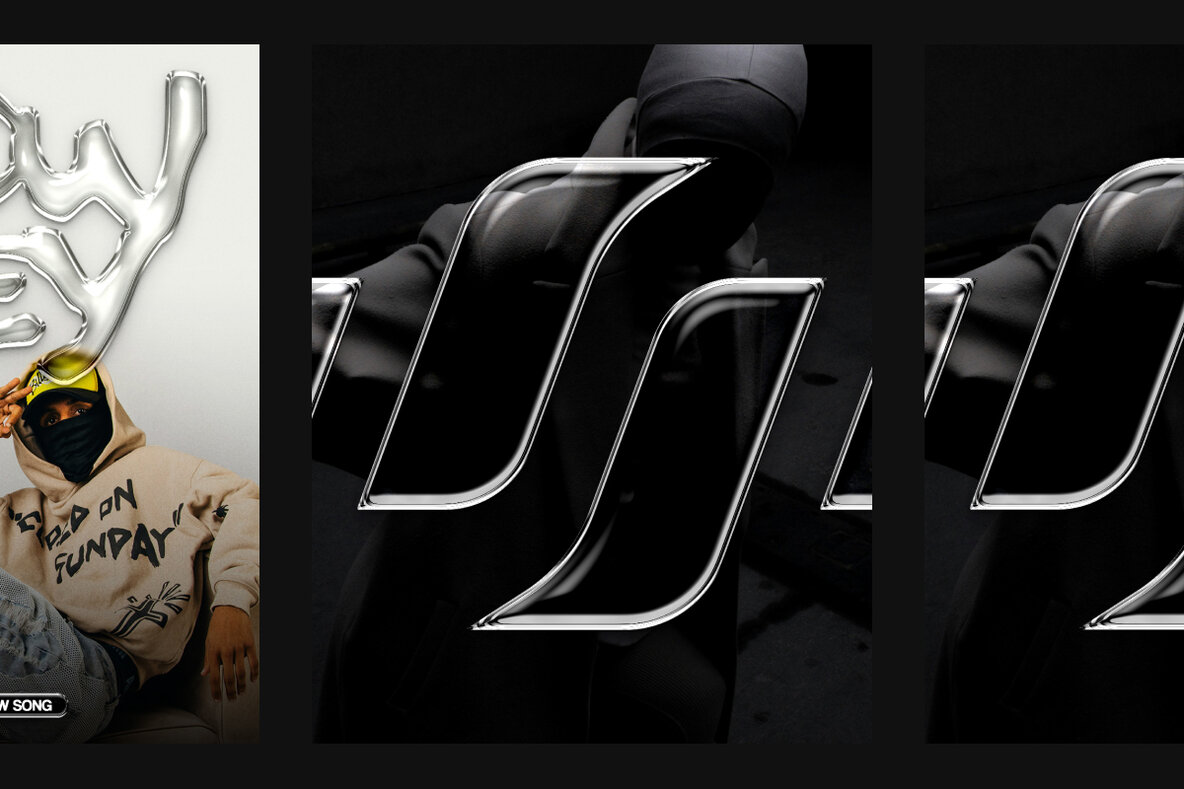 Liquid Glass Drip Text Effect     PSD Template 8