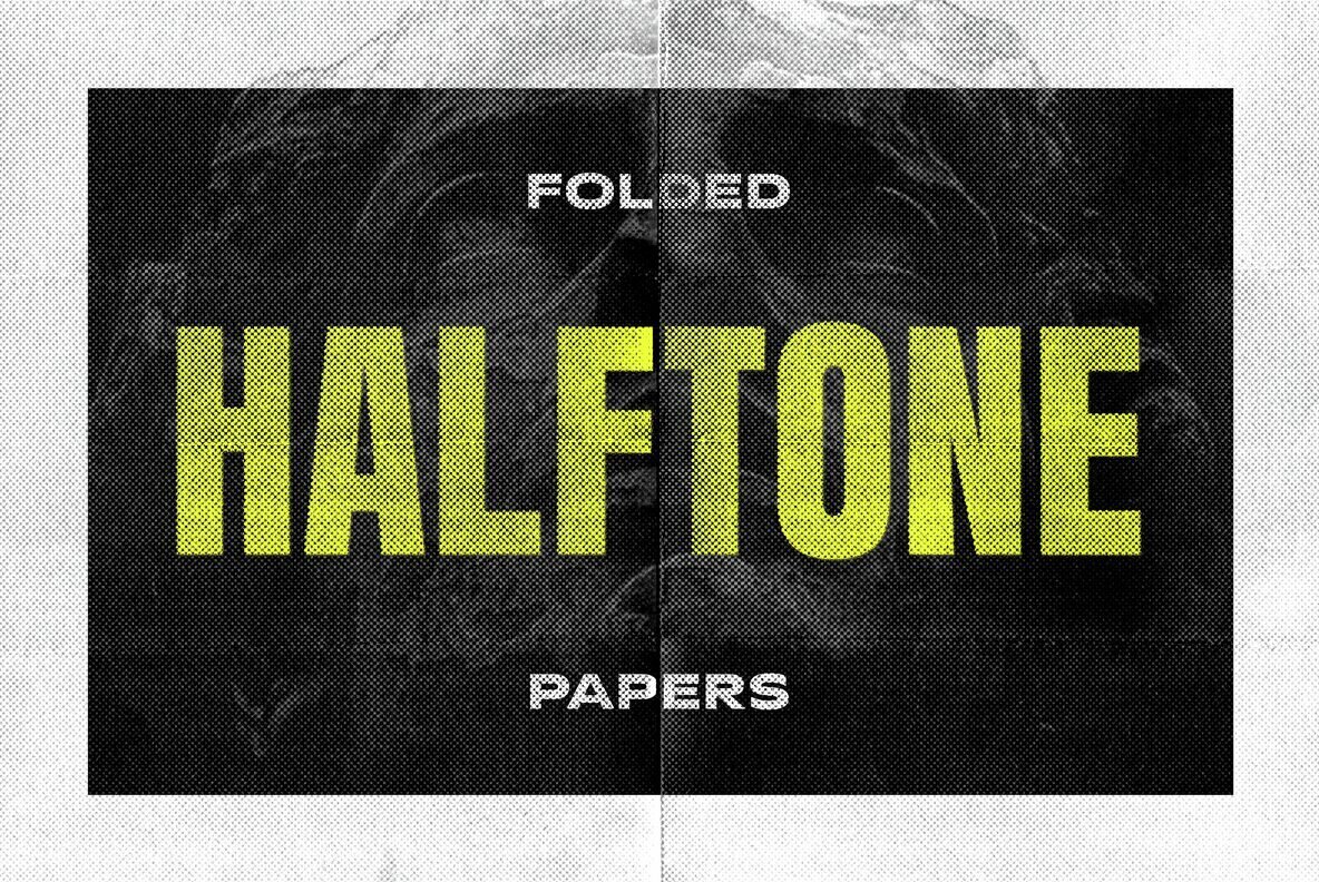 Folded Halftone Textures Collection 1