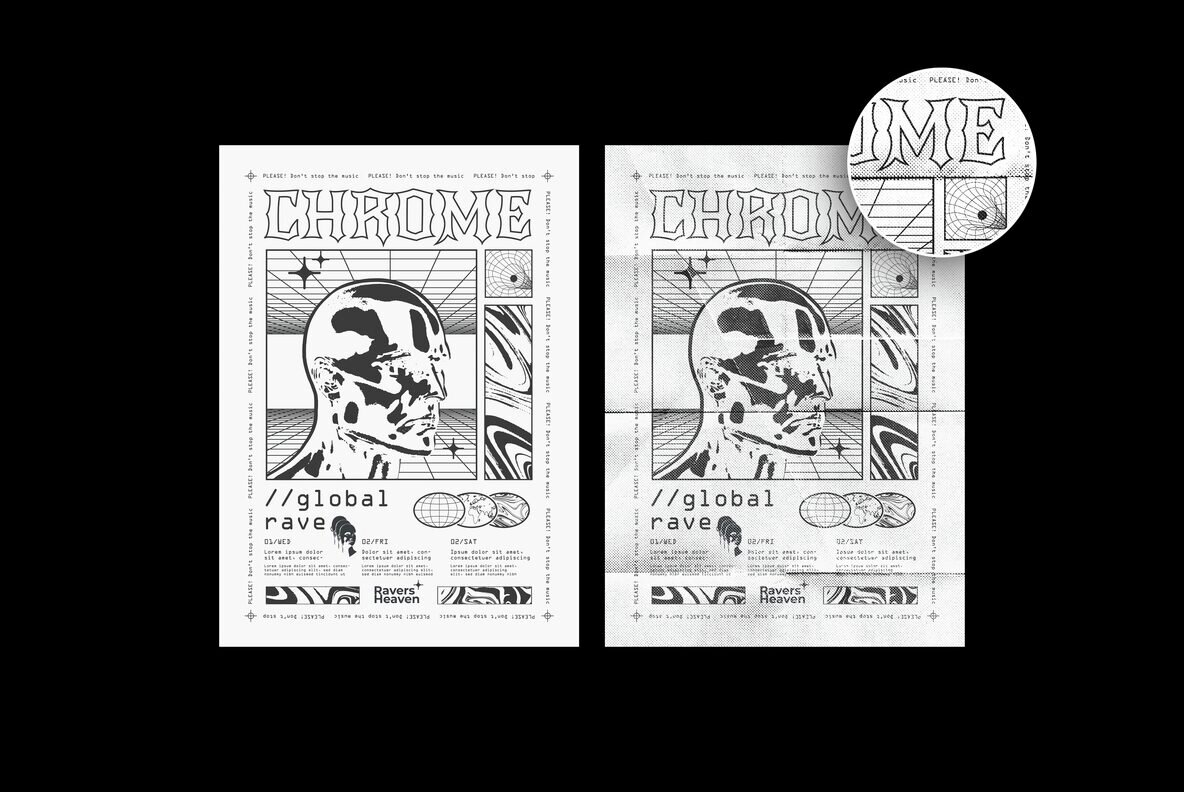 Folded Halftone Textures Collection 6