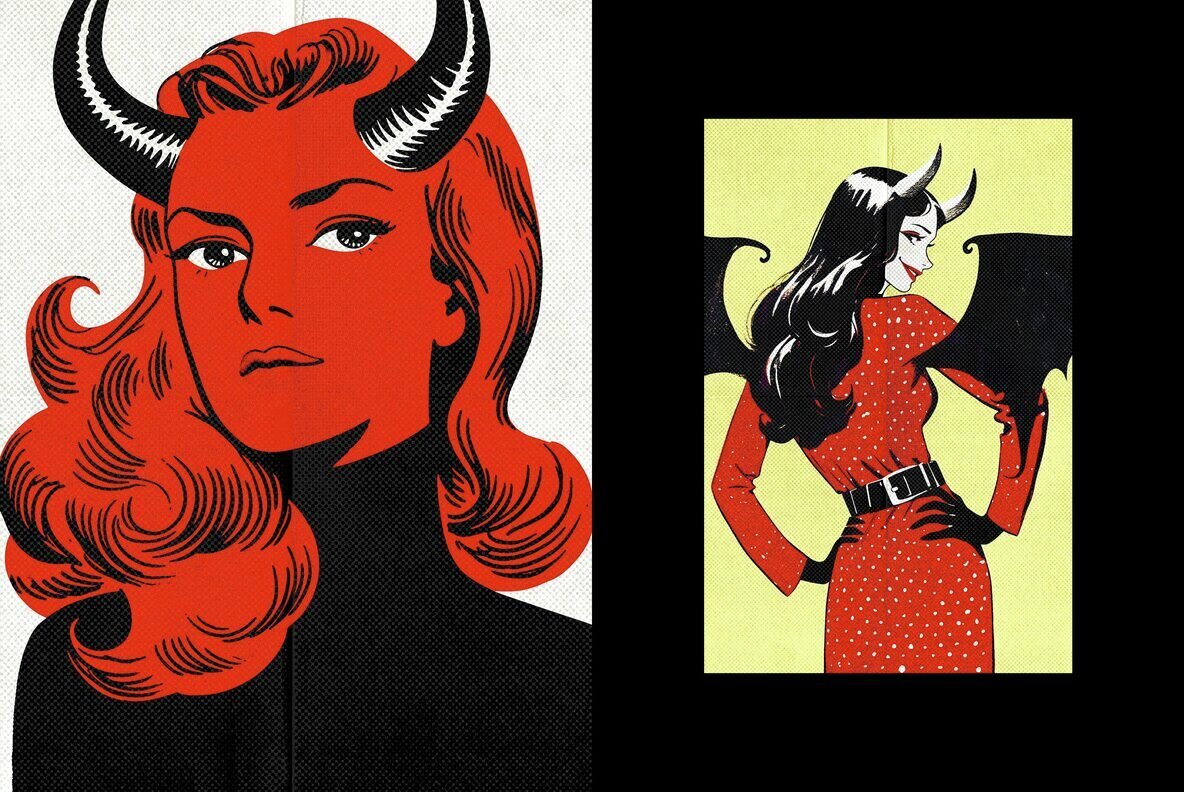 Retro Printed Design Effect 2