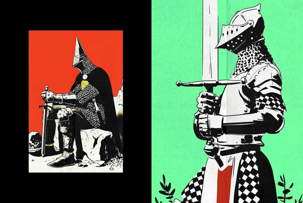 Retro Printed Design Effect 6