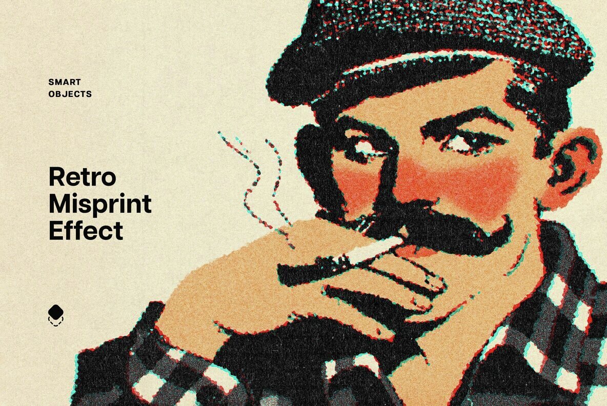 Retro Misprint Design Effect 1