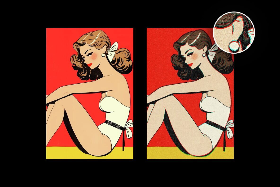 Retro Misprint Design Effect 4